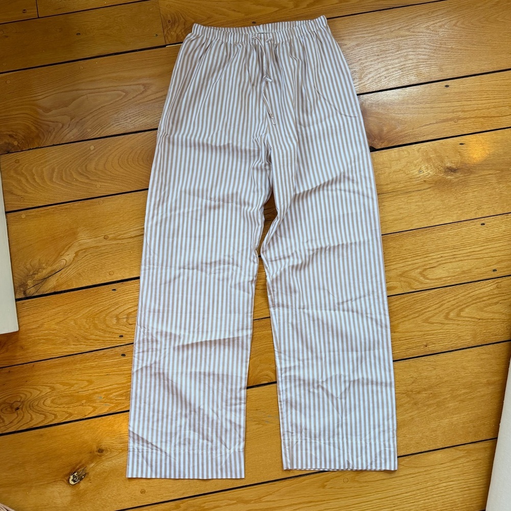 Boheme Goods Brown and White Striped Cotton Pants nwot